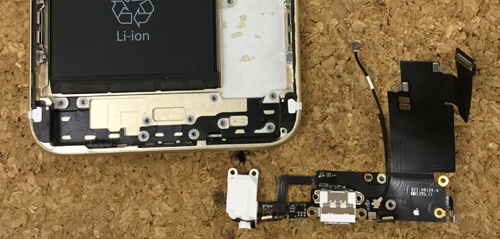iPhone6sPlus ドックコネクター交換．分解方法6