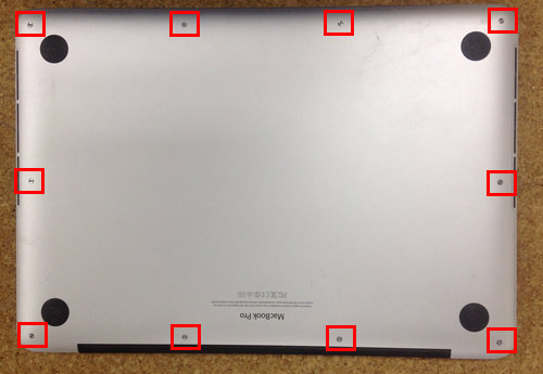 MacbookProRetina A1502 SSD交換方法1