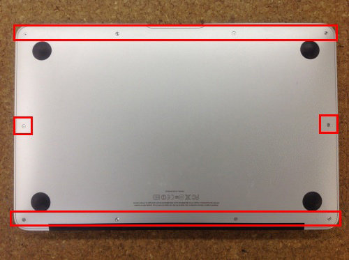 MacbookAir A1370 SSD交換 方法1